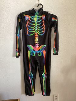 Brand New Color Melt Skeleton Costume - Size Kids S