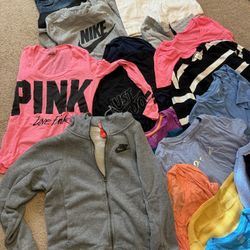 Women’s Clothes Size Small Clean, Smoke, Pet Free House No Stains Total 37 Pieces  Pink, H&M, Nike