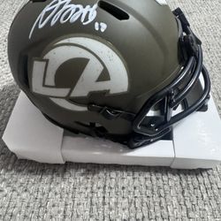 Davante Adams Signed Autographed Los Angeles Rams STS Mini Helmet -Metabilia Coa