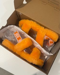 UGG orange flurry sandals