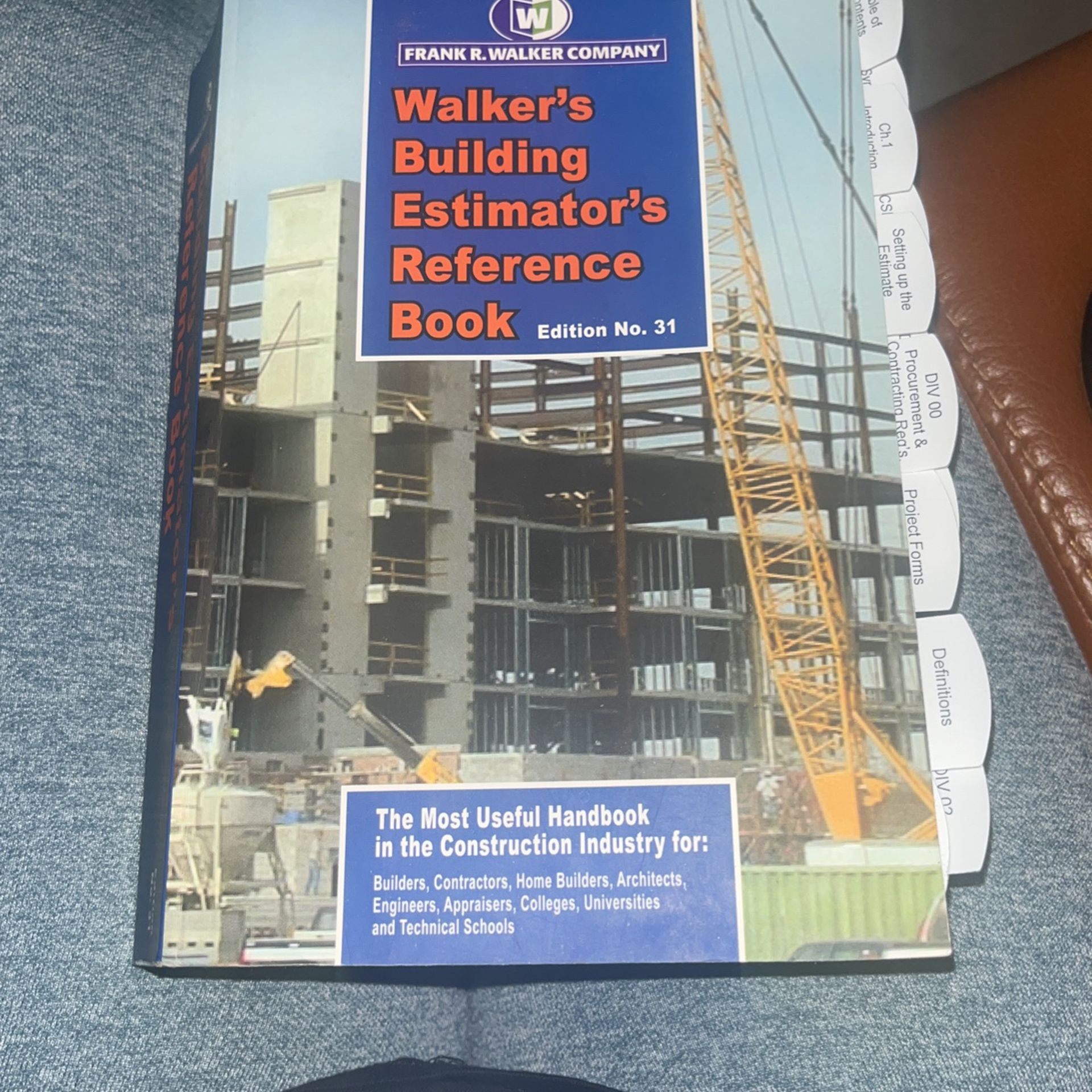 Walkers Building Estimator’s Reference Book Edition No.31