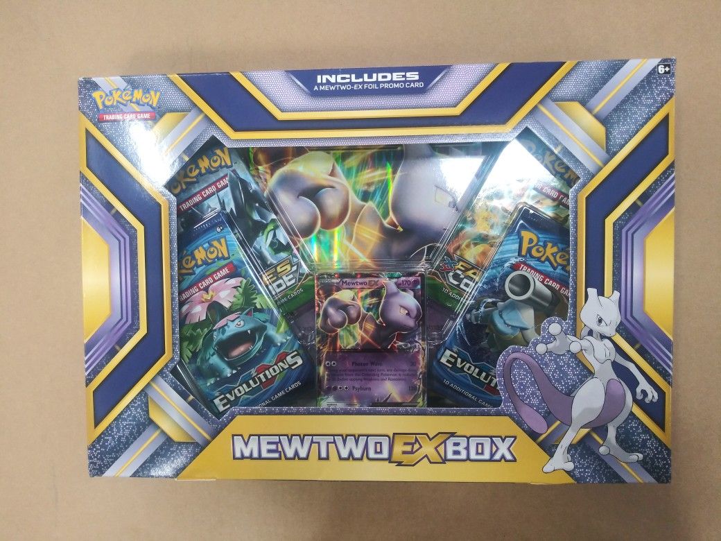 Pokemon Mewtwo ex box Psychic Power sealed includes NIB 4 packs plus foil card & oversized foil.