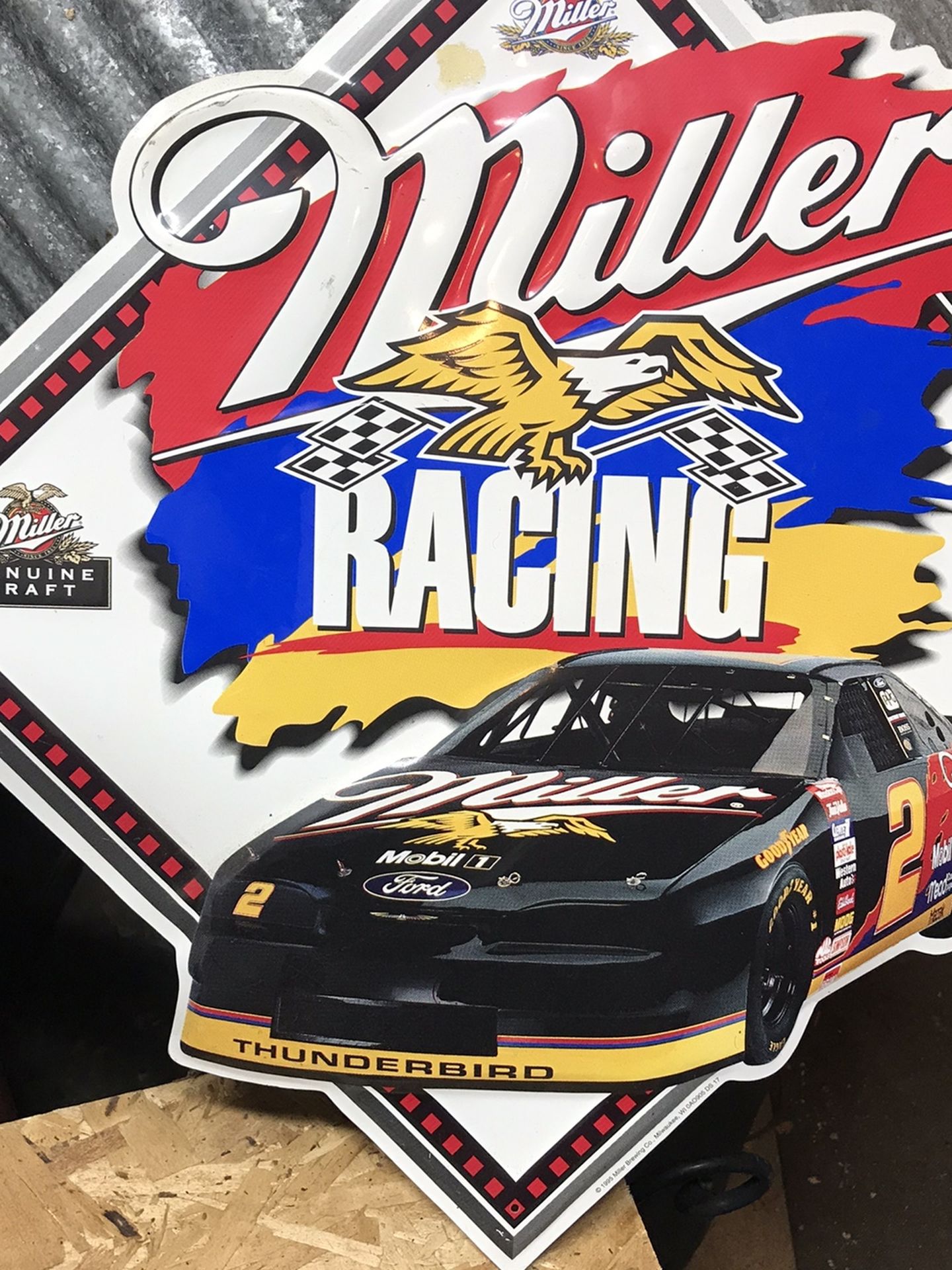 Miller Light Advertising Tin Sign