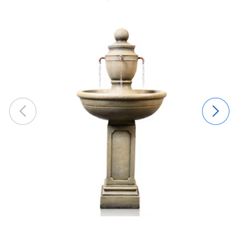 Vbal 34.65-in H Resin Electric Powered Outdoor Fountain Statue Pump Included