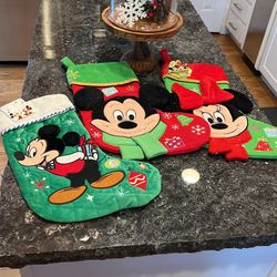 Mickey And Minnie Mouse Disney Christmas Stockings 