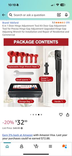 Hinge alignment wrench
