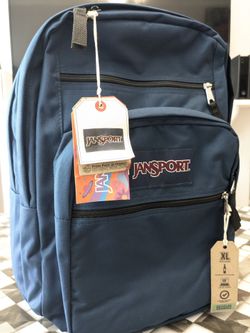 Jansport XL Big Size Unisex Backpack Navy Blue