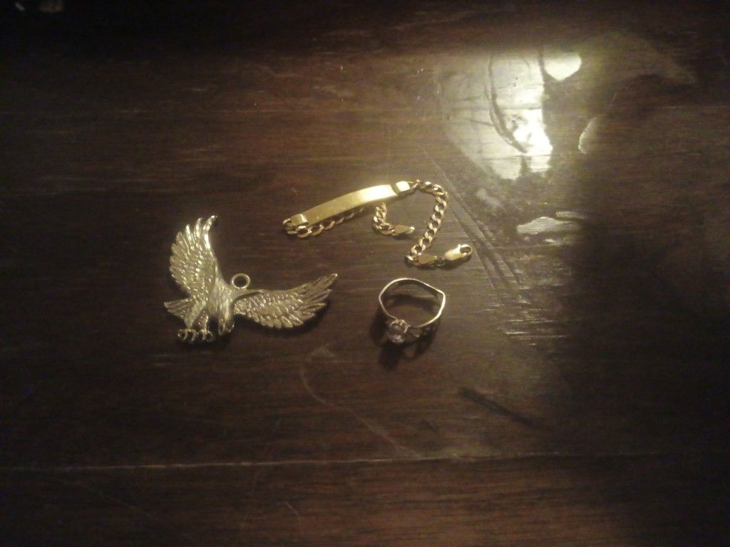 Silver Gold And A Diamond Ring