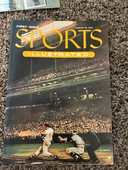 Original 1954 Sports Illustrated Issue #1 - Pristine Condition w/ UNTOUCHED Topps Baseball Cards Sheet