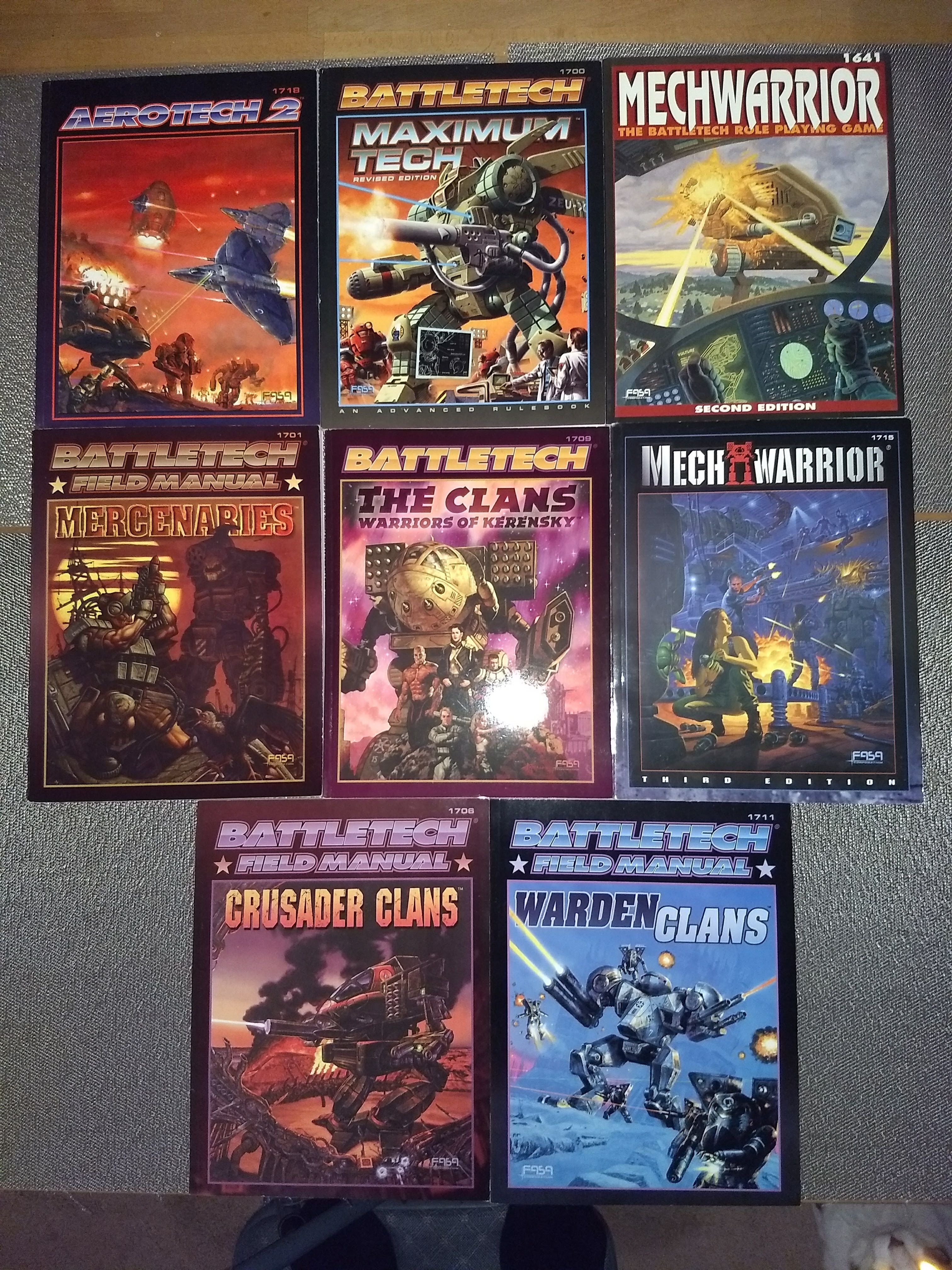 Battletech Source Books Rule Books Field Manuals Set - Excellent Condition