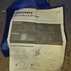 Inflatable play tint by Discovery $10