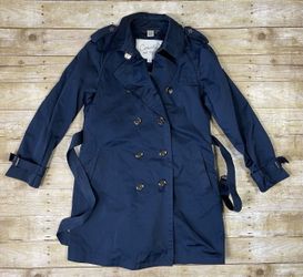 Coach 1941 Blue Navy Blue Belted Trench Coat Womens Size 10
