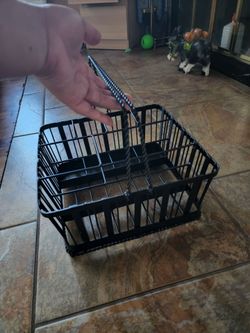 Black Metal Wire Caddy Organizer Basket