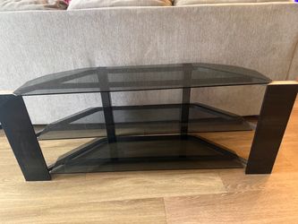 Glass tv console