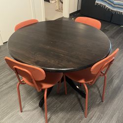 Kitchen table (real wood) with chairs