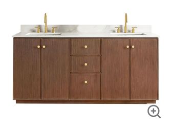 Oza 72" Free Standing Double Basin Vanity Set with Cabinet and Quartz Vanity Top