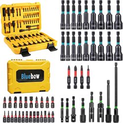 Impact Magnetic Nut Driver Set 1/4" Metric & SAE Impact Drill Driver Bit Upgraded 54-Piece NEW