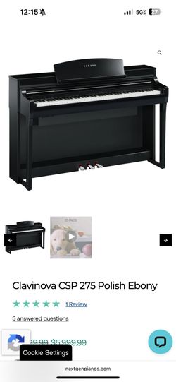 Yamaha Piano Clavinova CSP 275 Polish Ebony