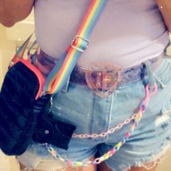 Quilted Cross Body Pastel Rainbow Phone Bag. New with tags. Super cute! My favorite to go bag. Strap is adjustable. Brundage and Chester. Check out my