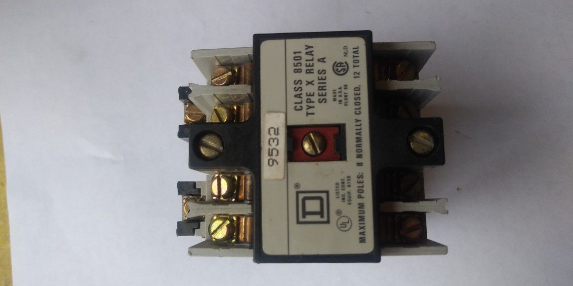 1/3 Square D Class 8501 Type X Relay SERIES A Coil 110V/50Hz 120V/60Hz