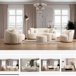 Bonita Ivory Boucle Sofa & Loveseat
