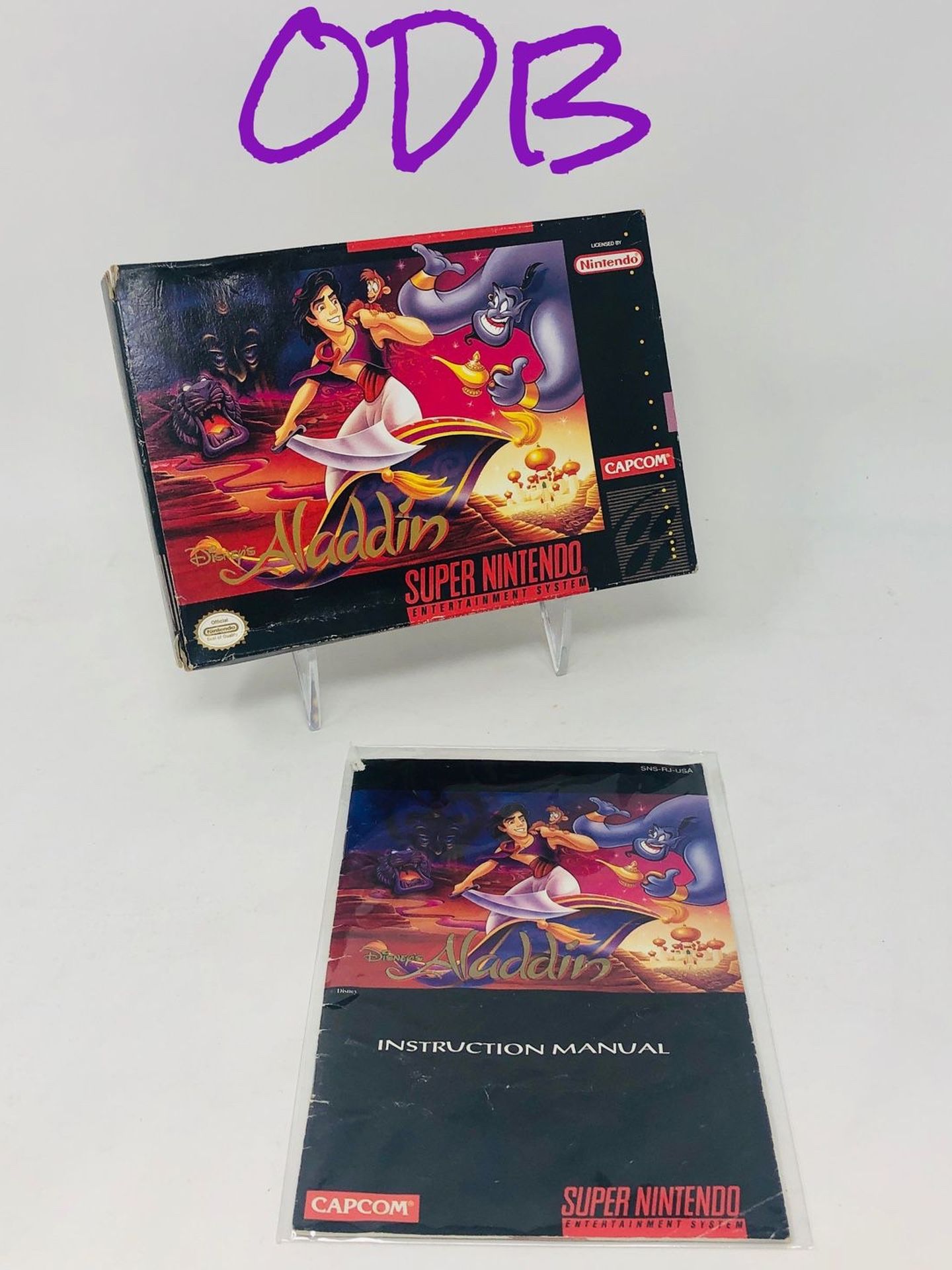 Aladdin & FF III - Box & Manual - Super Nintendo SNES