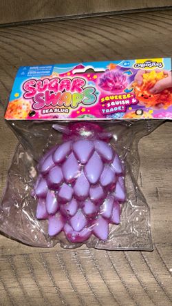 Sugar swaps  pink sea slug squishy squeeze sensory toy