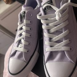 purple low top converse
