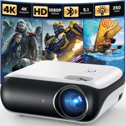 HAPPRUN Native 1080P Outdoor Smart Projector-Standard Native 1080P • Mini & Portable • Easy Setup • Built-in Speaker • Indoor & Outdoor • Phone, Lapto