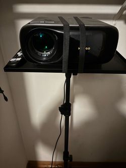Nexigo Pj40 Projector with tripod ceiling mount and 120in screen