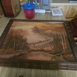 Vintage Frontier oil painting