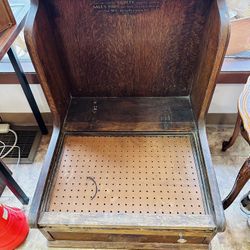 Antique Early 1900’s Oak Cash Register Stand