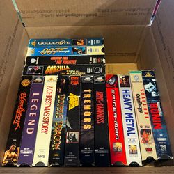 A box of VHS