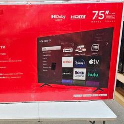 75 Tv Tcl Smart 4K Hdtv Six Month Warranty Free Delivery $55 Down On Financing