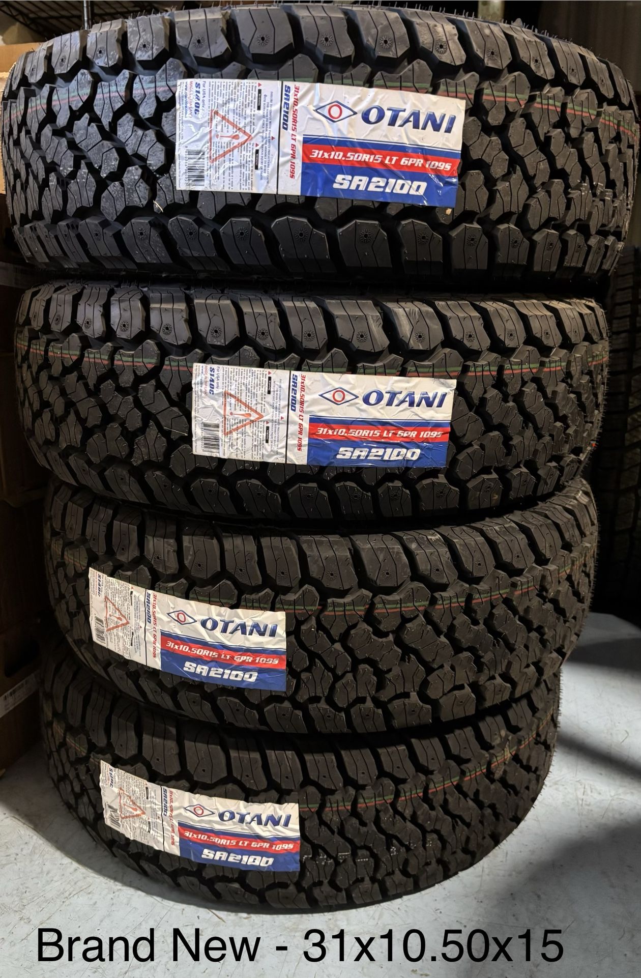 (4) - 31x10.50x15 Otani SA2100 All Terrain Tires