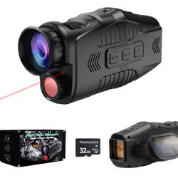 JStoon Digital Night Vision Monocular with Infrared Illuminator & Video Recording, 984ft Long Distance, 1080P Night Vision Goggles Binoculars for Hunt