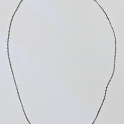 18K WHITE GOLD 16" / 1mm / 1.9gr SERPENTINE CHAIN NECKLACE