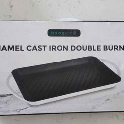 Enamel Cast Iron Double Burner