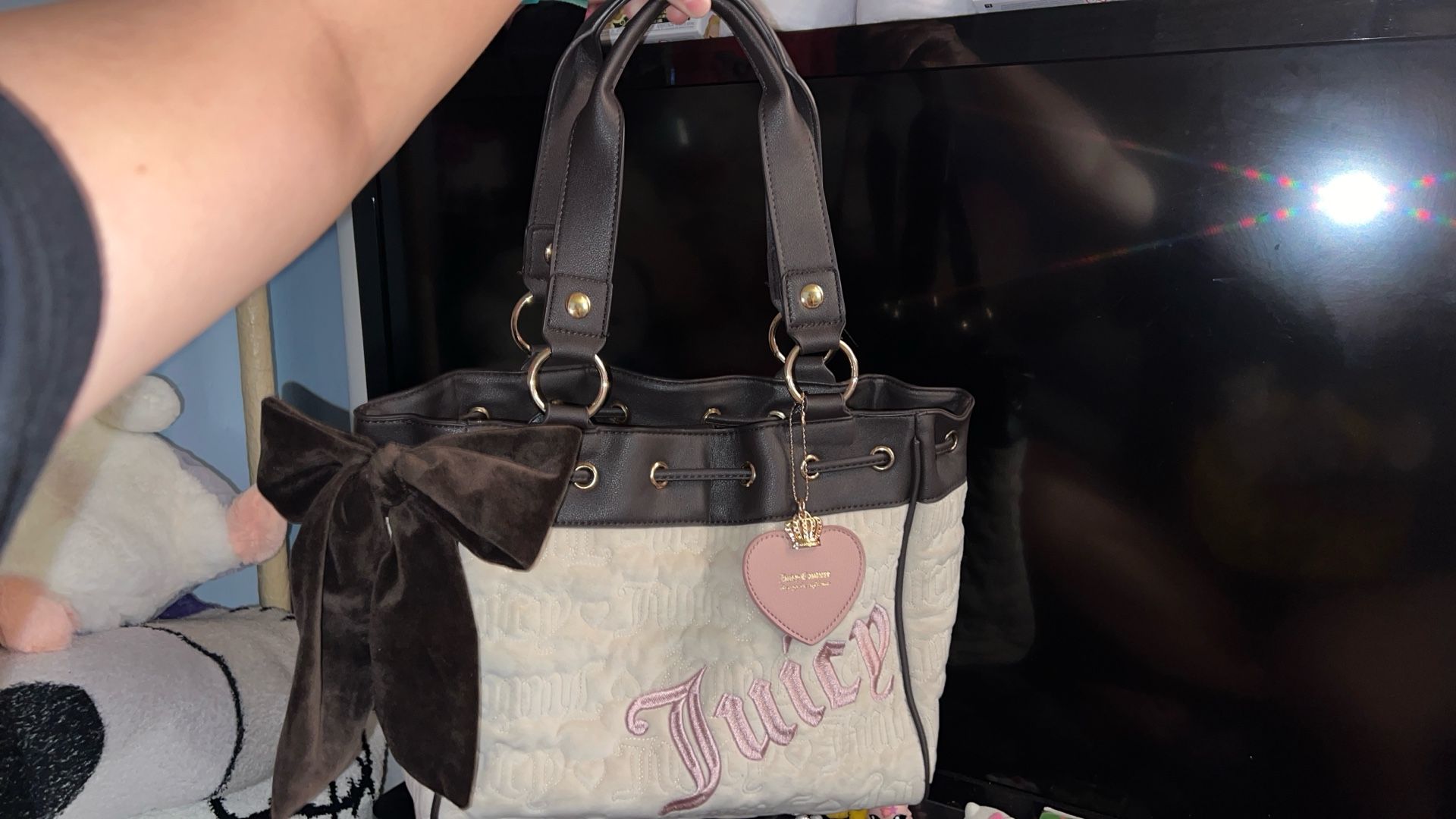 Vintage Dreams Juicy Couture Daydreamer Tote Bag Angel Chocolate Cream Womens