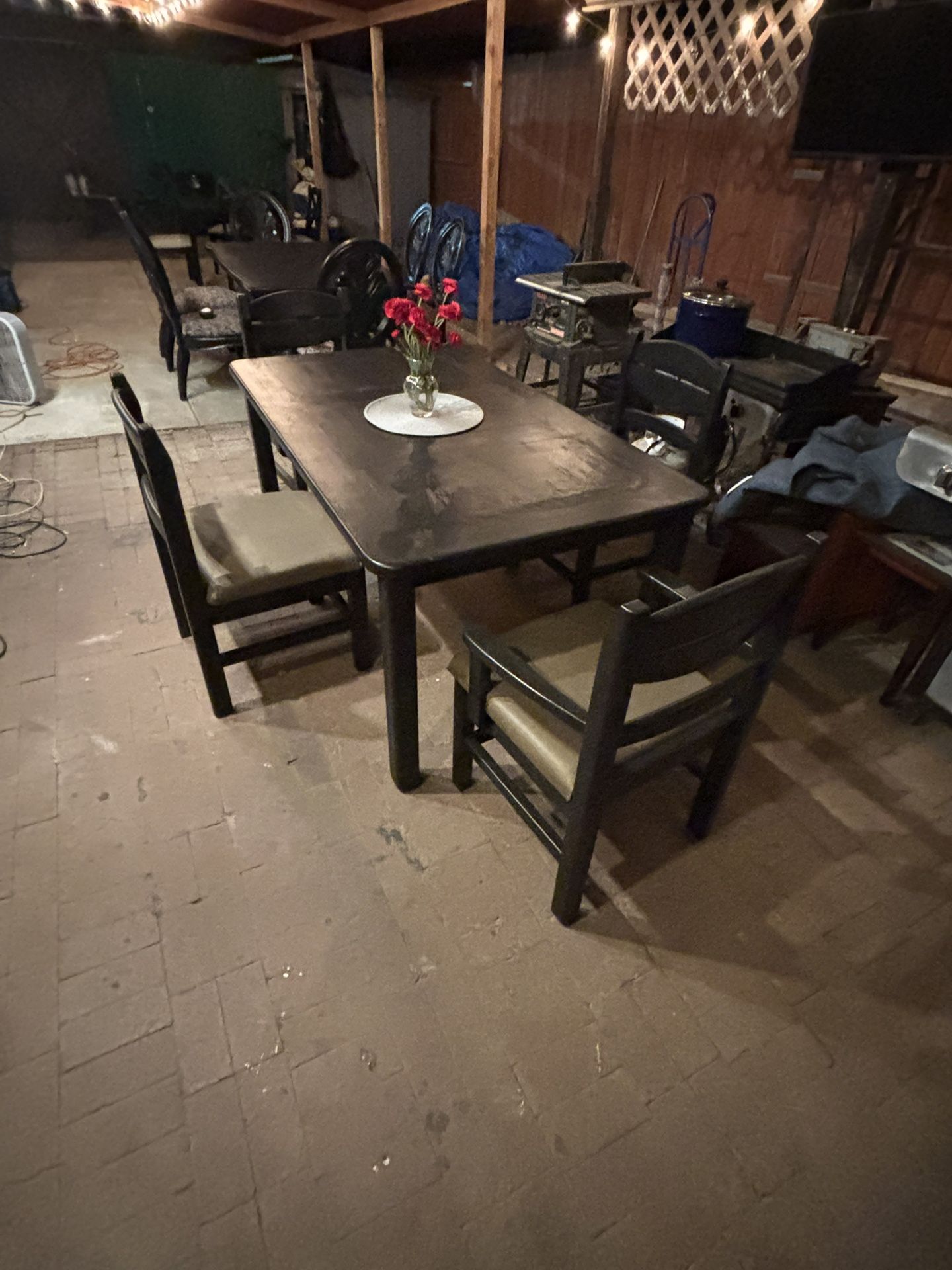 Wooden Table 4 Chairs