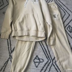 Nike Sweatpants Set Beige