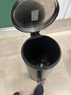 Foot pedal black trashcan  26 high “ x 12” around $30