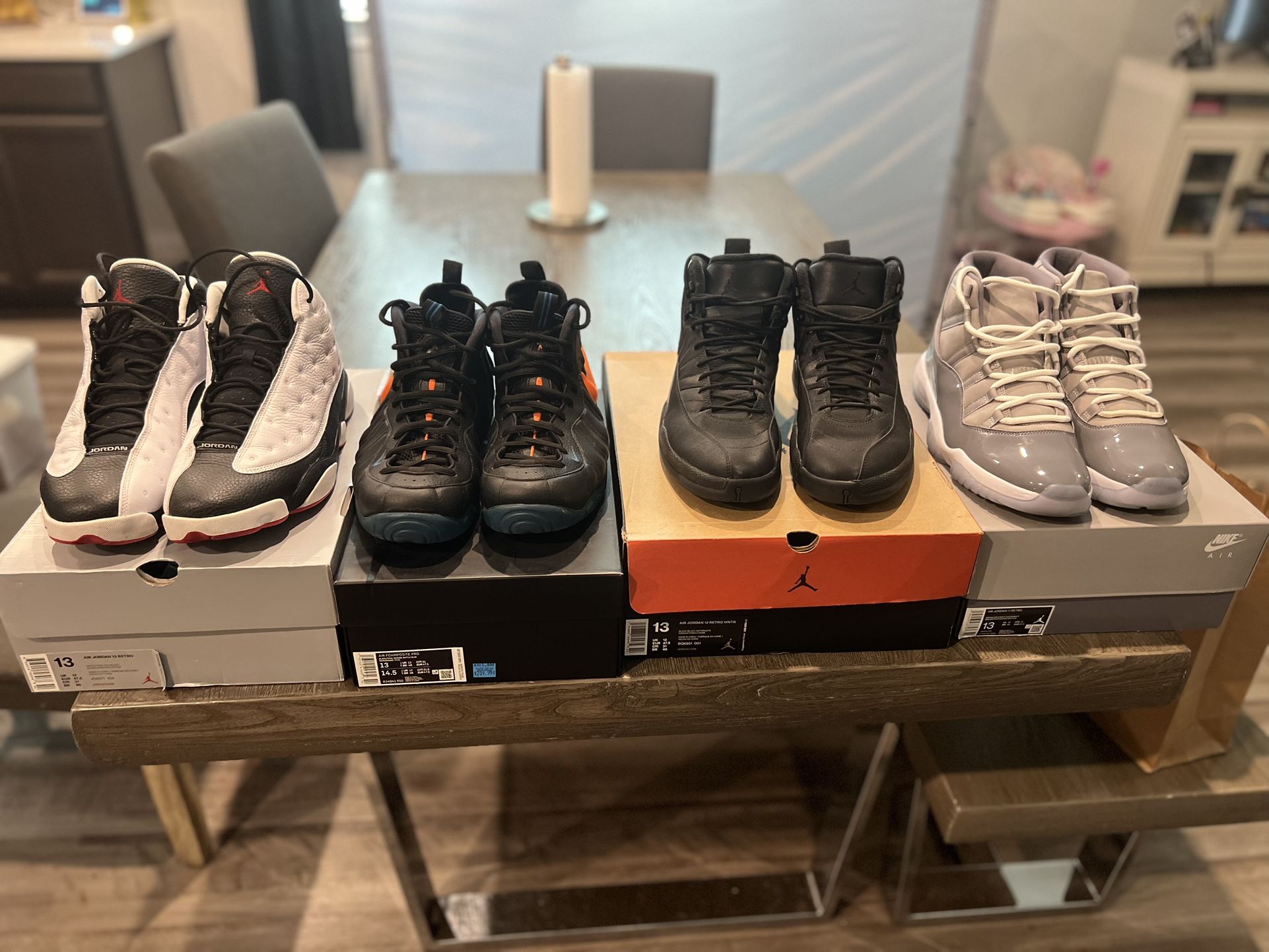 Men’s Retro Jordan’s Size 13 And Nike Air foamposite