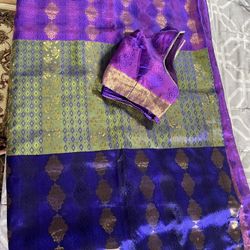 Party Wear Saree With Blouse