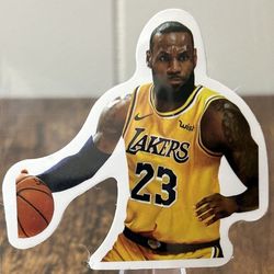 LeBron James In Lakers Jersey Sticker