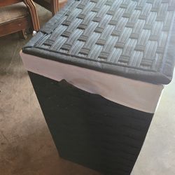 New, laundry hamper, large size, slightly bent top