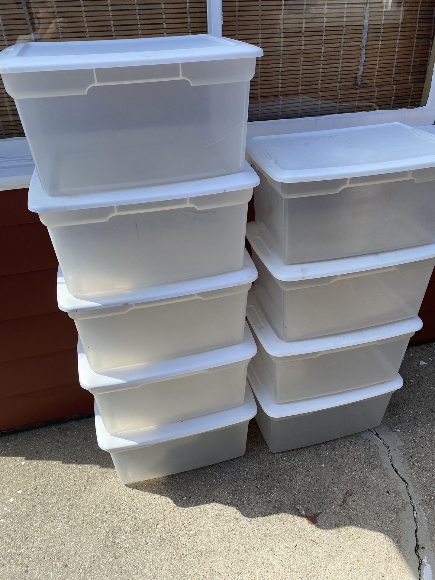 5 Clear Plastic Sterilite Containers Totes 4 Have Sold as Pictured