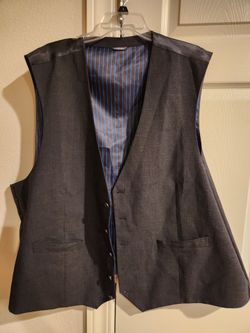 Mens GS  charcoal black dress vest