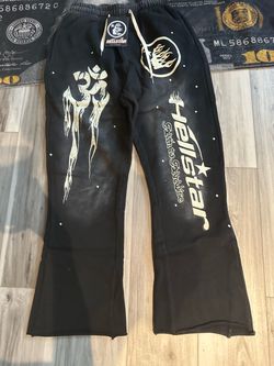 Hellstar Sweatpants Black Gold Graphic