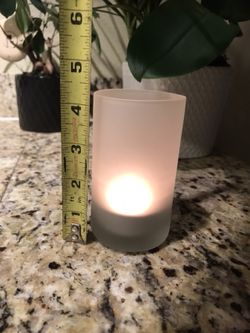 Frosted Glass Votive Candle Holder
